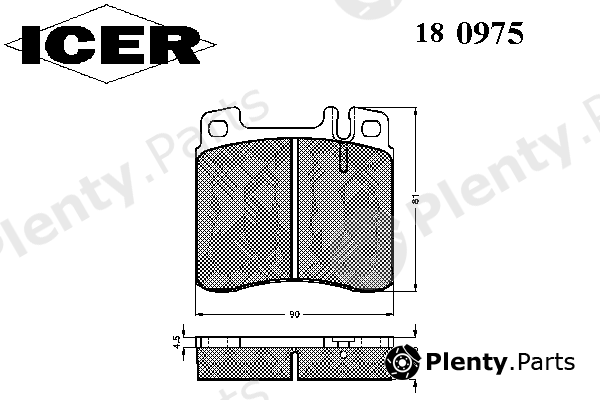  ICER part 180975 Brake Pad Set, disc brake