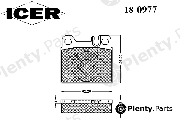  ICER part 180977 Brake Pad Set, disc brake
