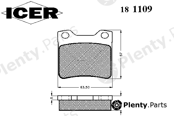  ICER part 181109 Brake Pad Set, disc brake