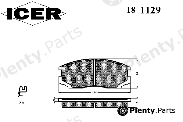  ICER part 181129 Brake Pad Set, disc brake