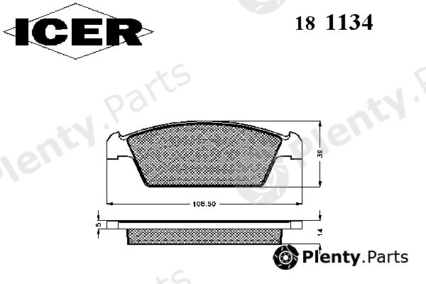  ICER part 181134 Brake Pad Set, disc brake