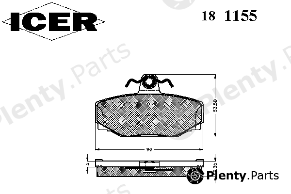  ICER part 181155 Brake Pad Set, disc brake