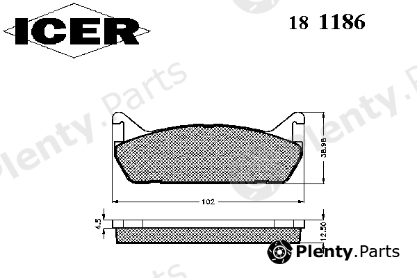  ICER part 181186 Brake Pad Set, disc brake
