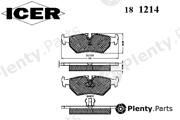  ICER part 181214 Brake Pad Set, disc brake
