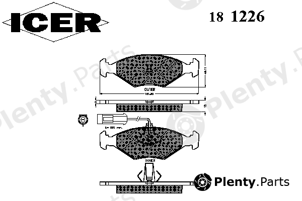  ICER part 181226 Brake Pad Set, disc brake