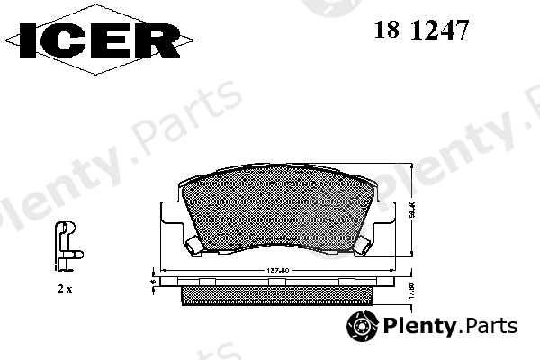  ICER part 181247 Brake Pad Set, disc brake