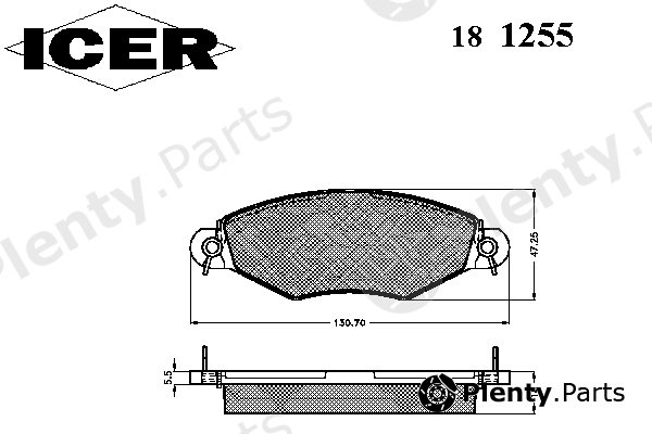  ICER part 181255 Brake Pad Set, disc brake
