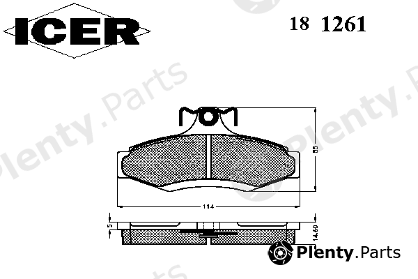  ICER part 181261 Brake Pad Set, disc brake