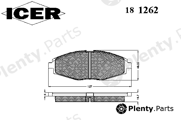  ICER part 181262 Brake Pad Set, disc brake
