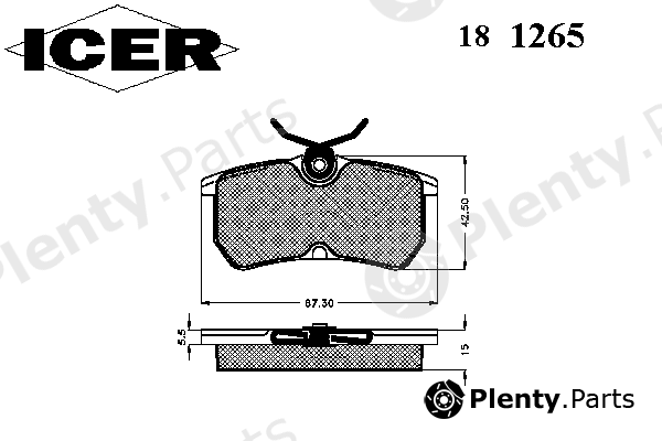  ICER part 181265 Brake Pad Set, disc brake