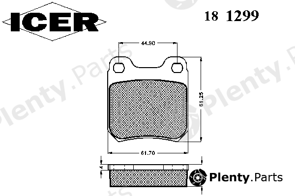  ICER part 181299 Brake Pad Set, disc brake
