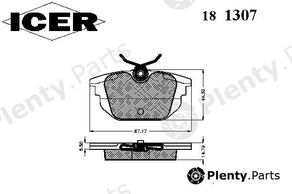 ICER part 181307 Brake Pad Set, disc brake