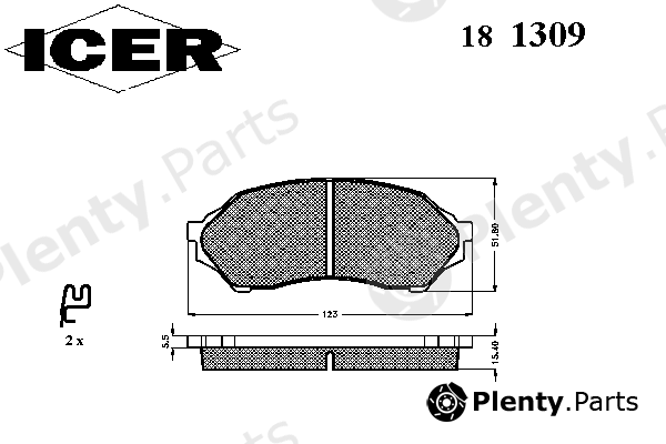  ICER part 181309 Brake Pad Set, disc brake