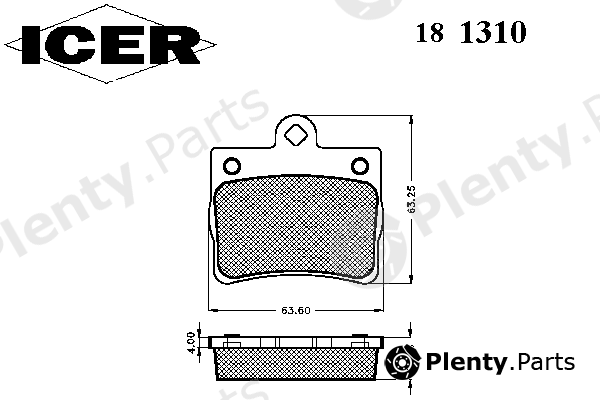  ICER part 181310 Brake Pad Set, disc brake