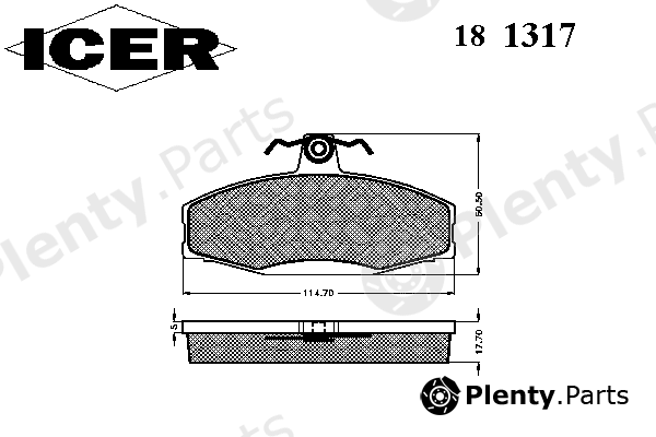  ICER part 181317 Brake Pad Set, disc brake