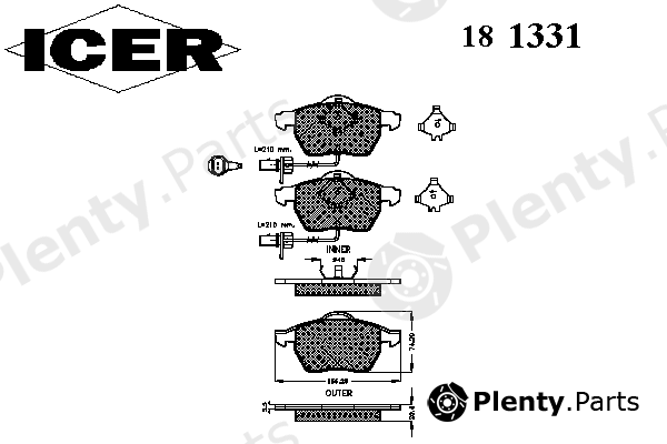  ICER part 181331 Brake Pad Set, disc brake