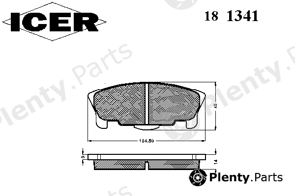  ICER part 181341 Brake Pad Set, disc brake