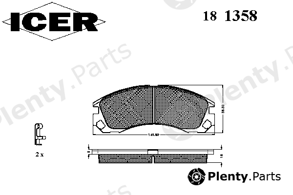  ICER part 181358 Brake Pad Set, disc brake