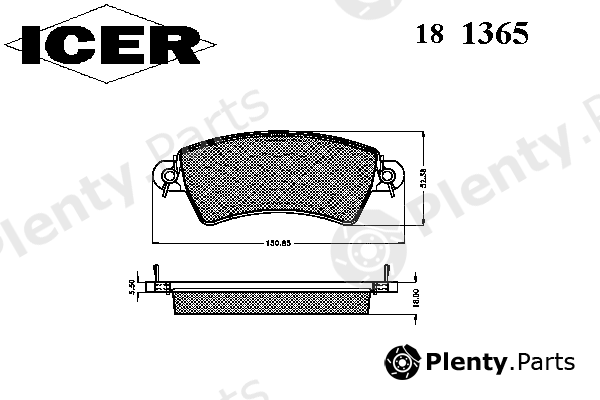  ICER part 181365 Brake Pad Set, disc brake