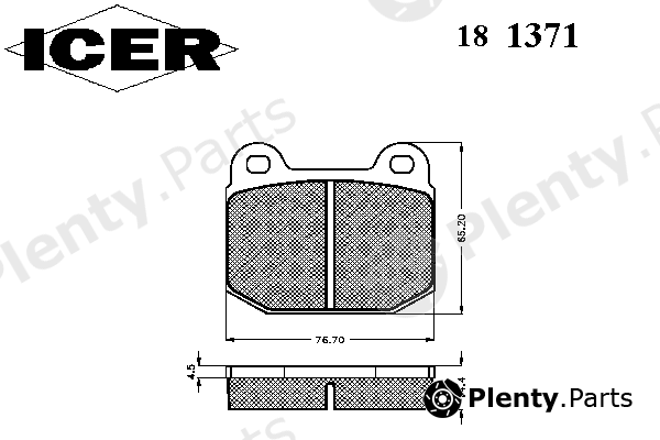  ICER part 181371 Brake Pad Set, disc brake