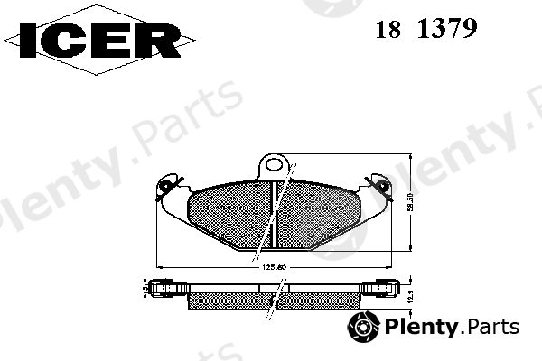  ICER part 181379 Brake Pad Set, disc brake