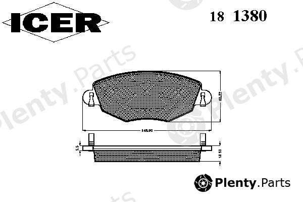  ICER part 181380 Brake Pad Set, disc brake