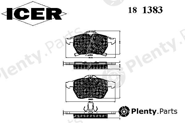  ICER part 181383 Brake Pad Set, disc brake
