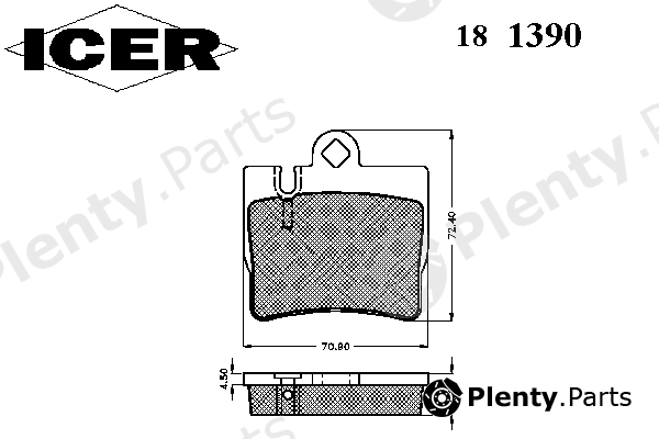  ICER part 181390 Brake Pad Set, disc brake