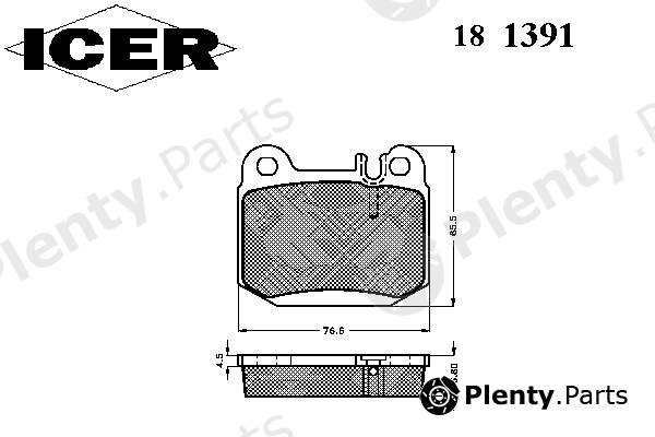  ICER part 181391 Brake Pad Set, disc brake
