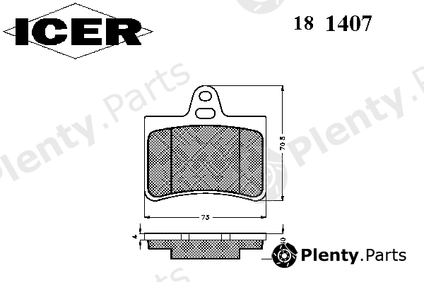  ICER part 181407 Brake Pad Set, disc brake