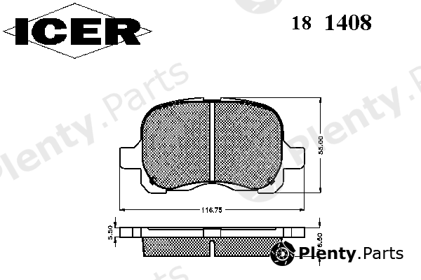  ICER part 181408 Brake Pad Set, disc brake