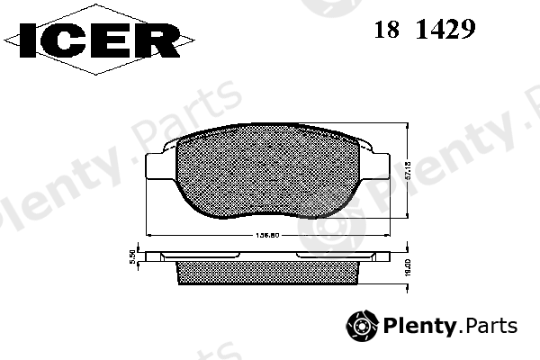  ICER part 181429 Brake Pad Set, disc brake