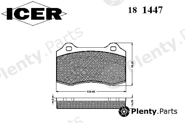  ICER part 181447 Brake Pad Set, disc brake