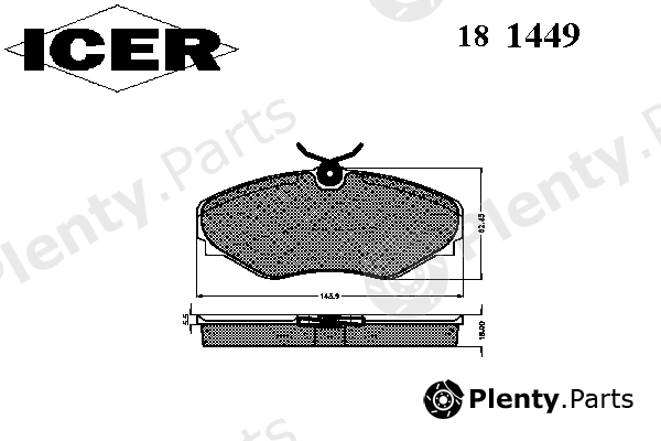  ICER part 181449 Brake Pad Set, disc brake