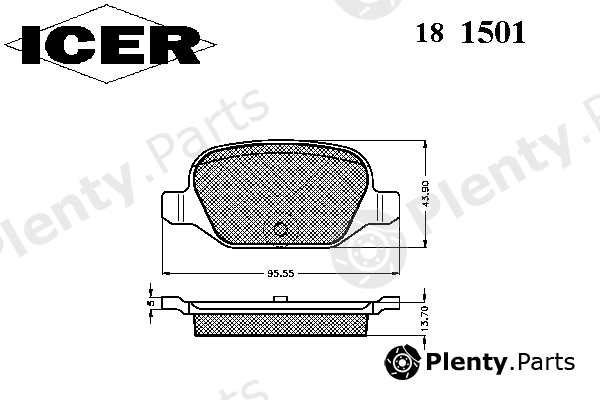  ICER part 181501 Brake Pad Set, disc brake