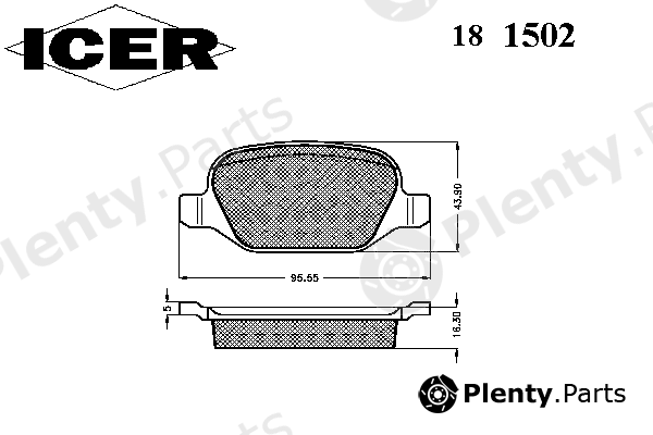  ICER part 181502 Brake Pad Set, disc brake