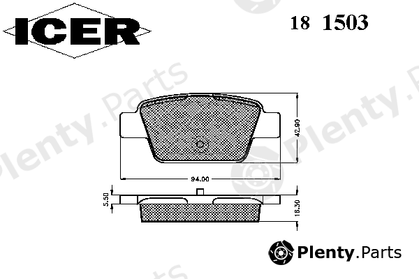 ICER part 181503 Brake Pad Set, disc brake