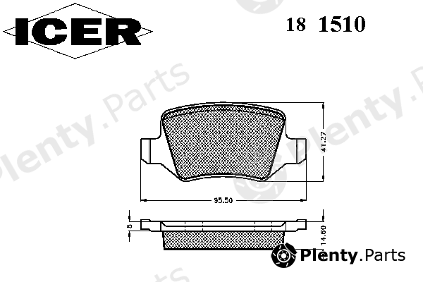  ICER part 181510 Brake Pad Set, disc brake