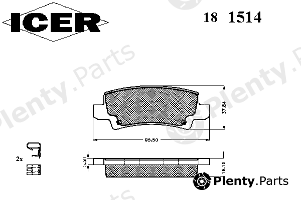  ICER part 181514 Brake Pad Set, disc brake