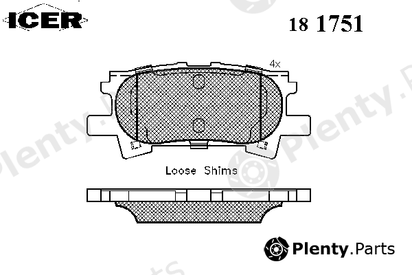  ICER part 181751 Brake Pad Set, disc brake