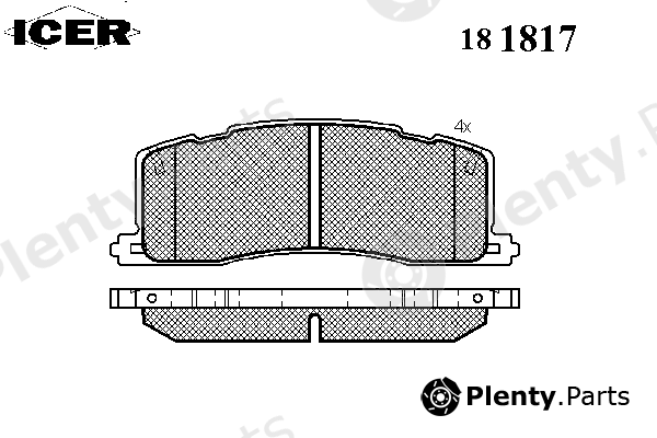  ICER part 181817 Brake Pad Set, disc brake