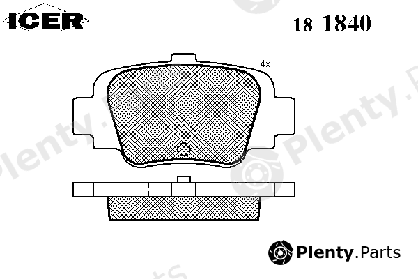  ICER part 181840 Brake Pad Set, disc brake