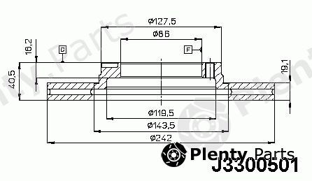  NIPPARTS part J3300501 Brake Disc