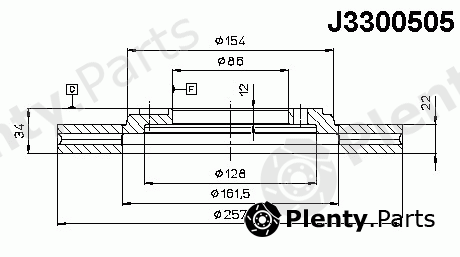 NIPPARTS part J3300505 Brake Disc