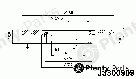  NIPPARTS part J3300909 Brake Disc