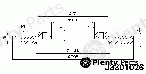  NIPPARTS part J3301026 Brake Disc