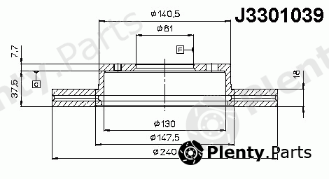  NIPPARTS part J3301039 Brake Disc