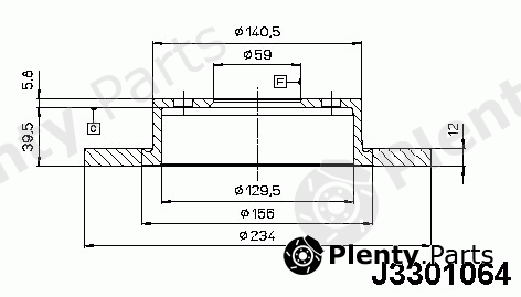  NIPPARTS part J3301064 Brake Disc