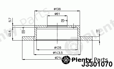 NIPPARTS part J3301070 Brake Disc