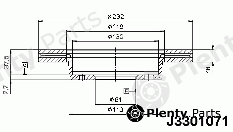  NIPPARTS part J3301071 Brake Disc